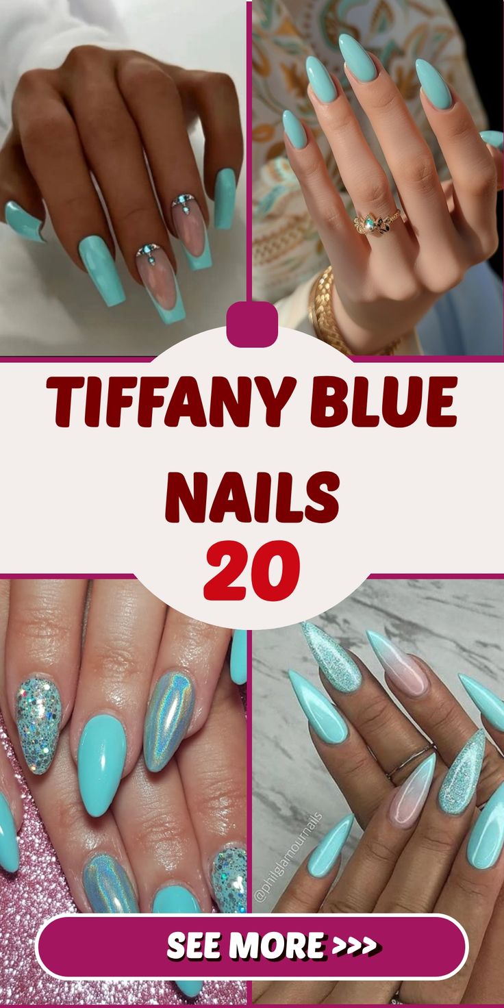 20 Tiffany Blue nails: a touch of elegance and charm