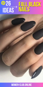 Fall Shades: Fall Black Nails 2025 – Dark fall nail art