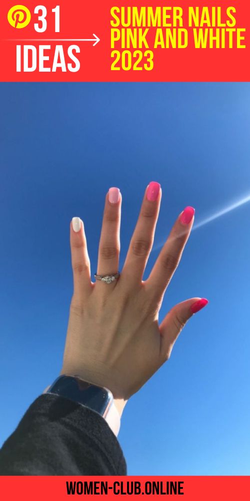 Summer nails: Pink and white combinations for a fun, fresh look
