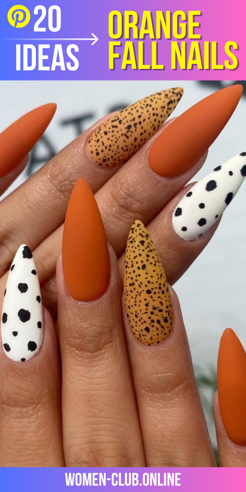 Autumn orange nails 2025 20 ideas: Embrace the fall vibes with elegant nail designs