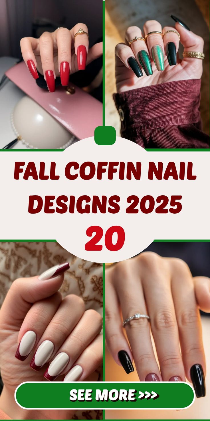 Fall Coffin Nail Designs 2025: Trendy Ideas Burgundy, Simple & Stunning
