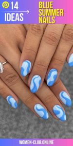 Blue summer nails 14 ideas: Unique and trendy designs you can try
