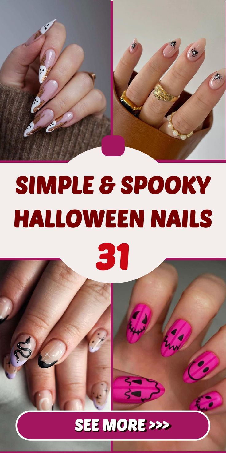 31+ Simple and Scary Halloween Nails We're Confused