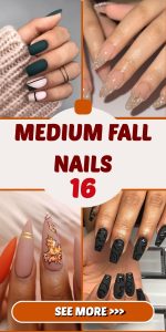 Medium Fall Nails 16 Ideas: Embrace the season with elegance and sophistication