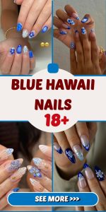 18 Hawaiian Blue Nails: A tropical escape at your fingertips