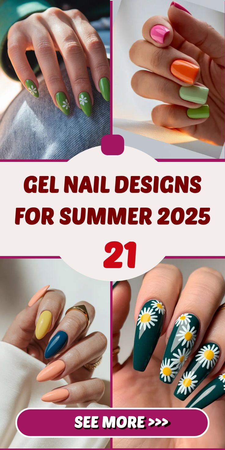 Glossy Gel Nail Designs for Summer 2025 That Feel Fresh, Blooming & Totally You
