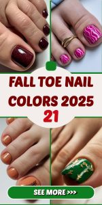 Stylish Fall Toe Nail Colors 2025: Cozy, Bold & Beautiful Autumn Pedicure Ideas