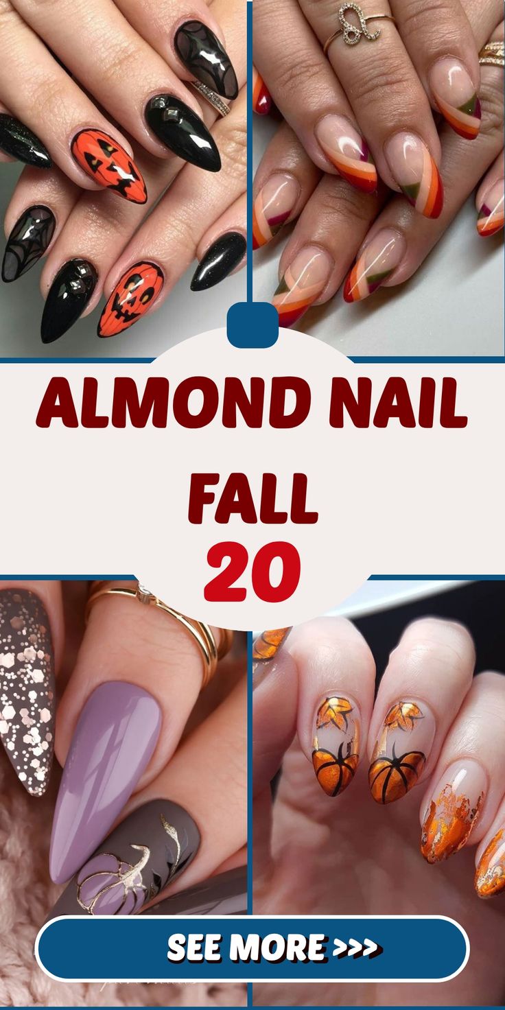Almond Fall Nail 20 Ideas: Embrace the season with stunning nail designs