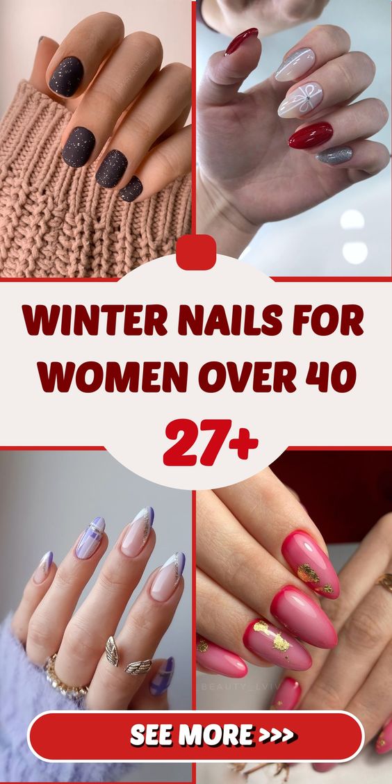 Winter Nails Colors for Women Over 40 27 Ideas