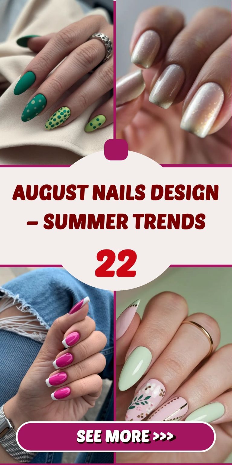 August Nails Design – Summer Trends for 2025: Fresh Ideas in Pink, Almond & Acrylic