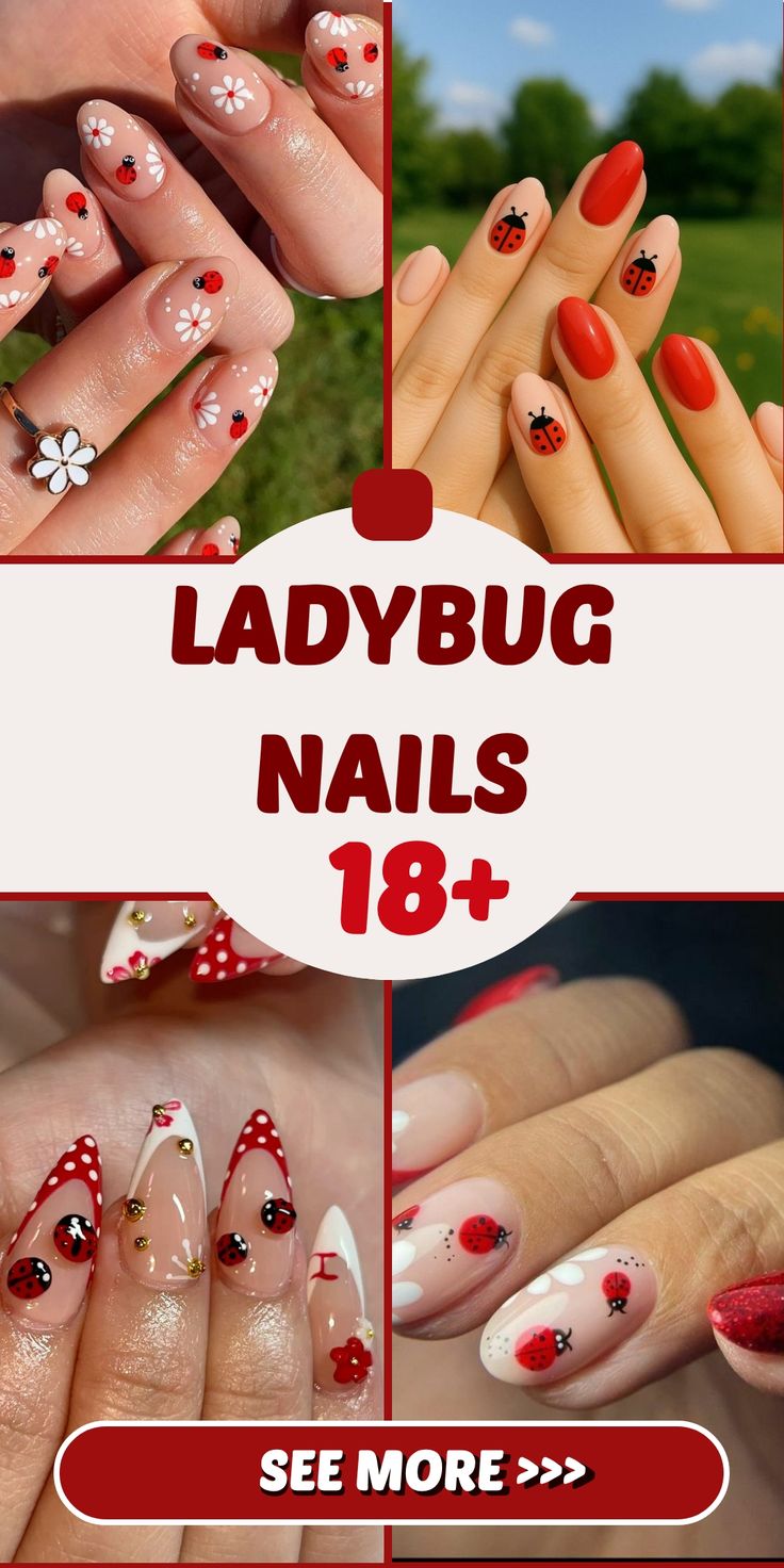 18 Attractive Ladybug Nails: Trendy Nail Art Inspiration