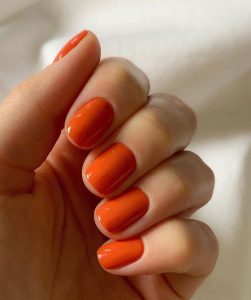 Fall nail colors: orange 24 ideas for an elegant look