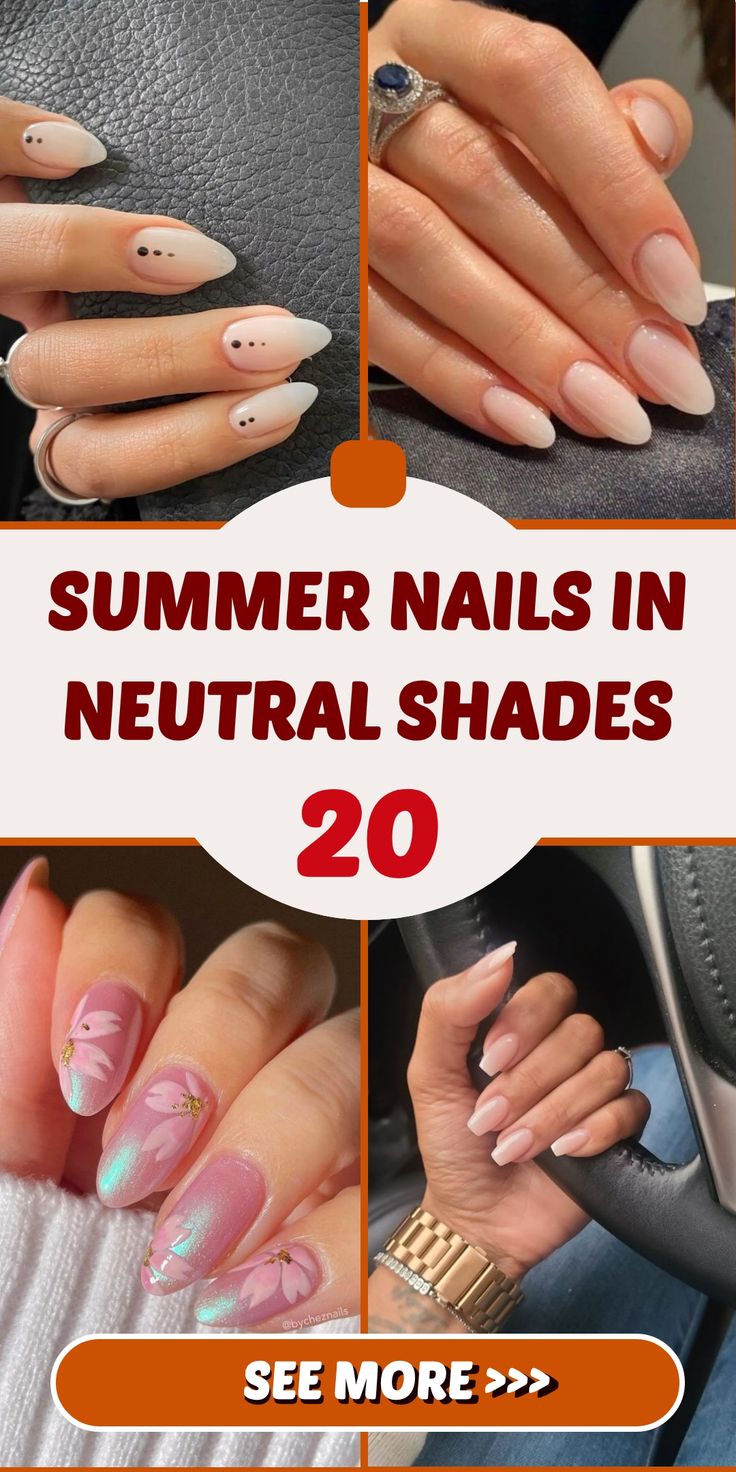 20 summer nails in neutral shades: the ultimate chic look