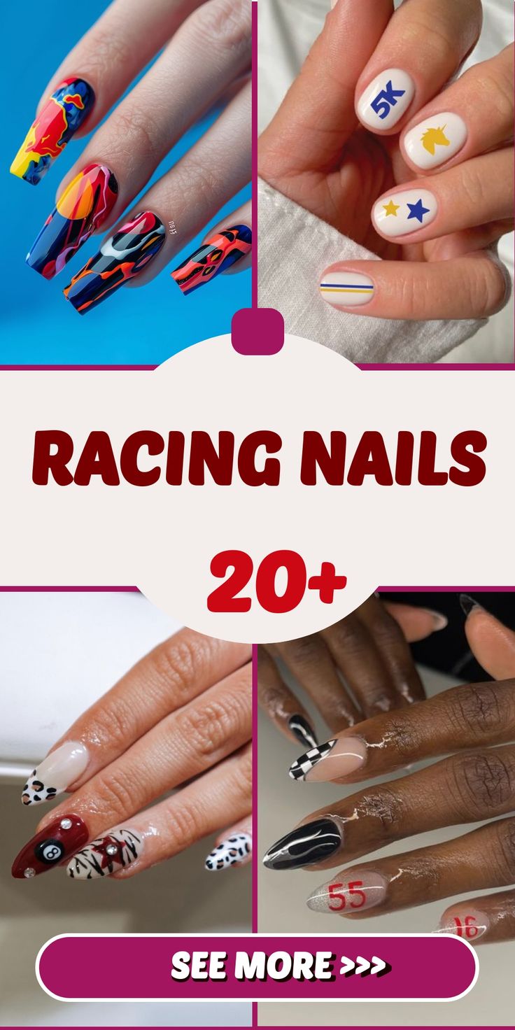 20 Racing Nails: The Fast Track to Stunning Nail Art