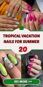 Tropical Vacation Nails for Summer 2025: Colorful, Simple & Beach-Ready Designs