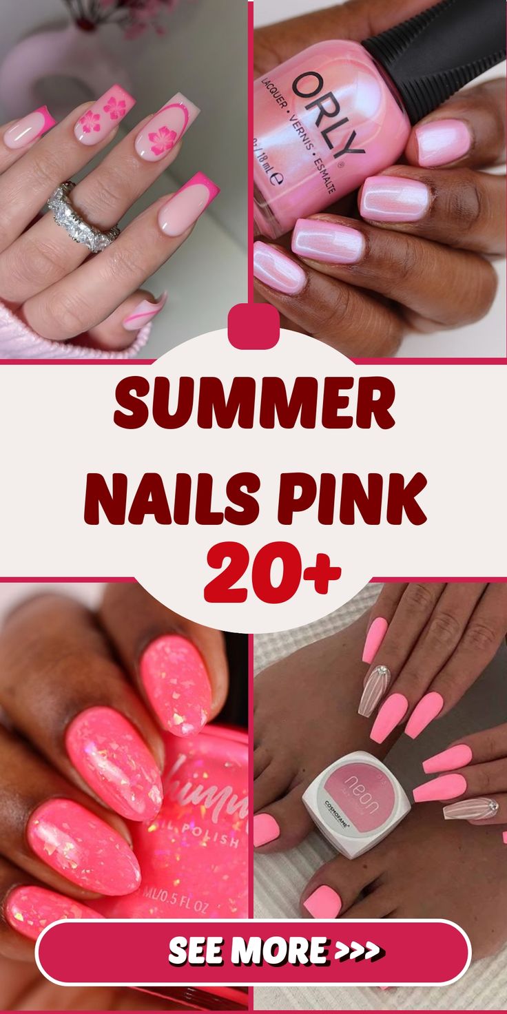 20 Summer Nails Pink: Embrace the Trendy Vibe of the Season