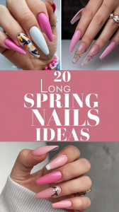 20 ideas for long spring nails 2025 – modern and elegant designs for this season