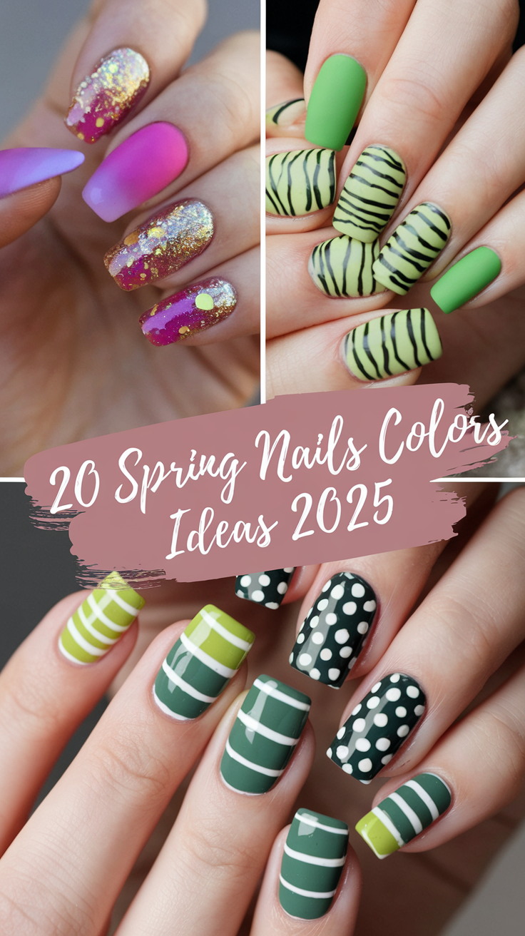 20 amazing ideas for spring nail colors 2025 – modern and new designs