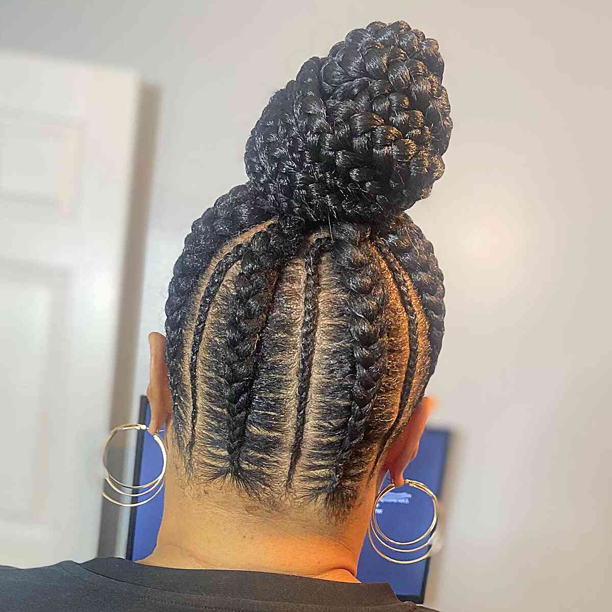 High braided twisted bun