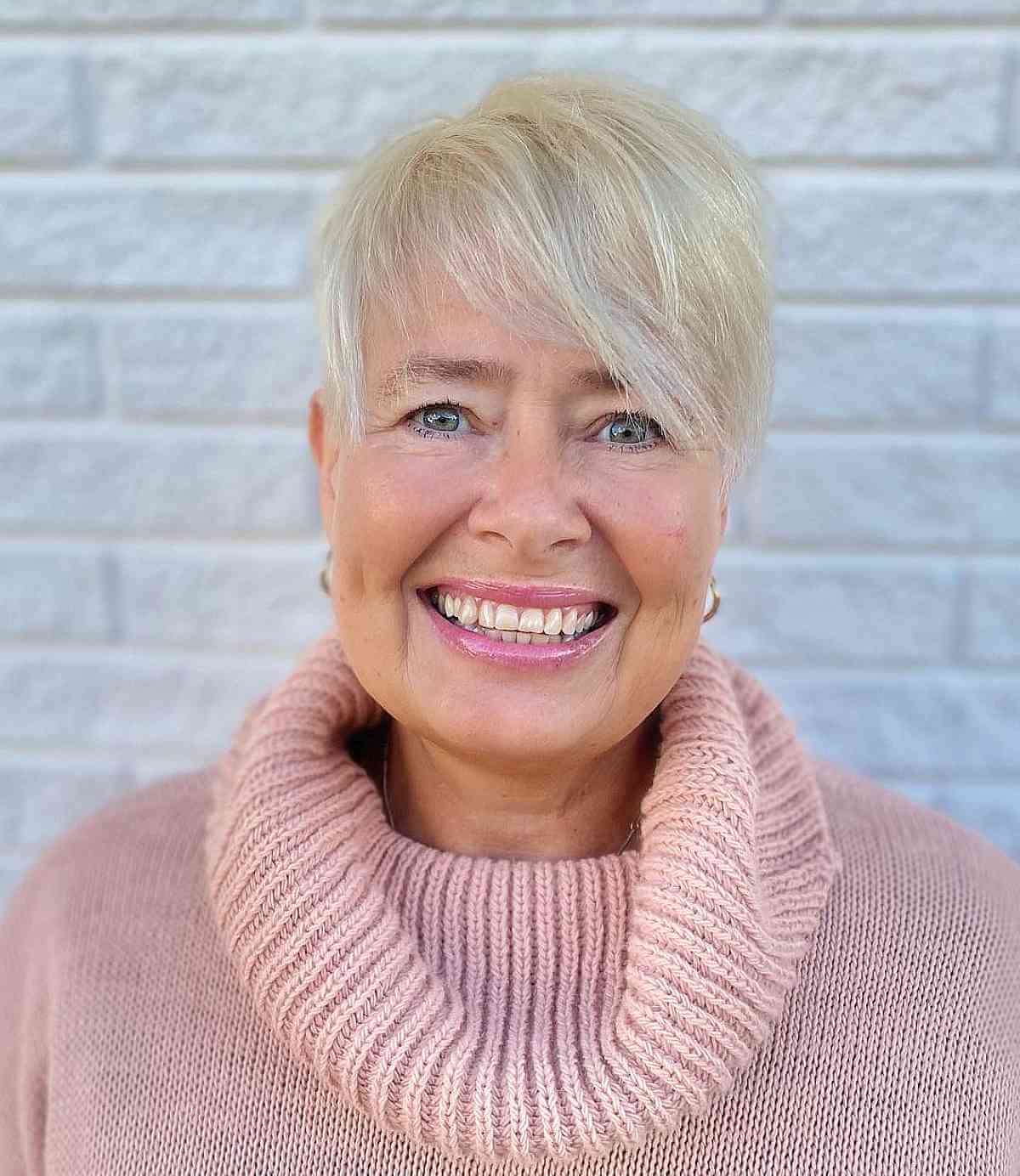 Delicate fairy for woman over 60 with square face