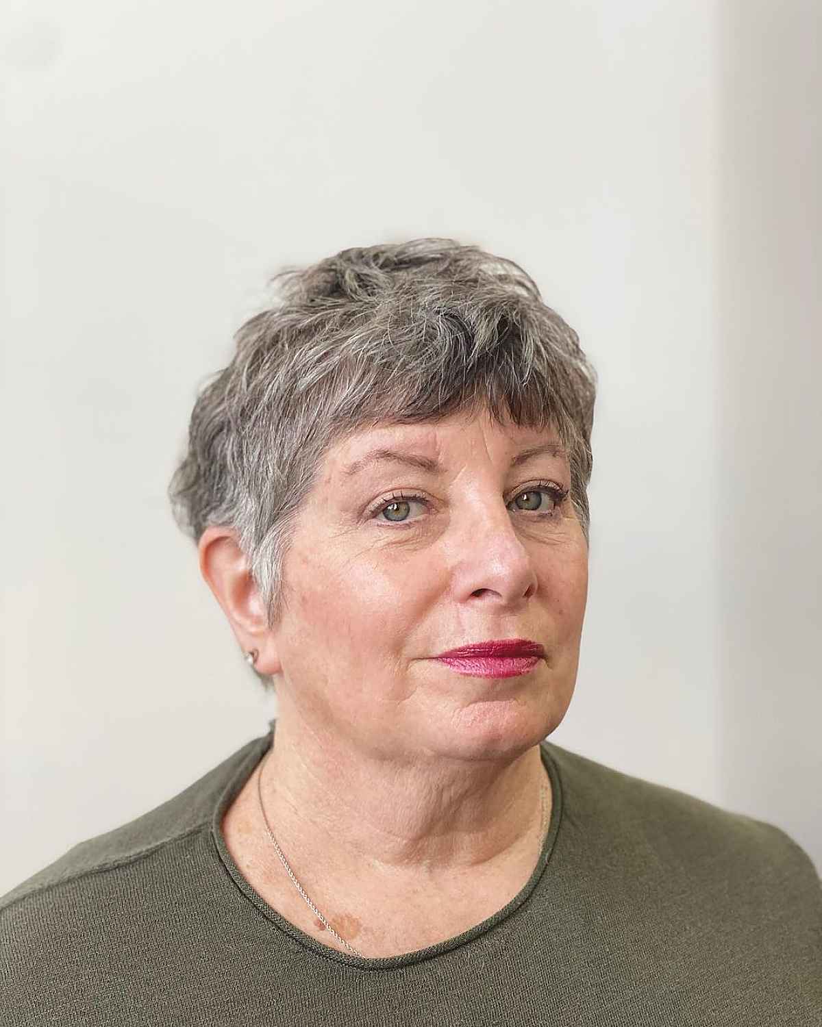 Shaggy pixie cut with fringe 