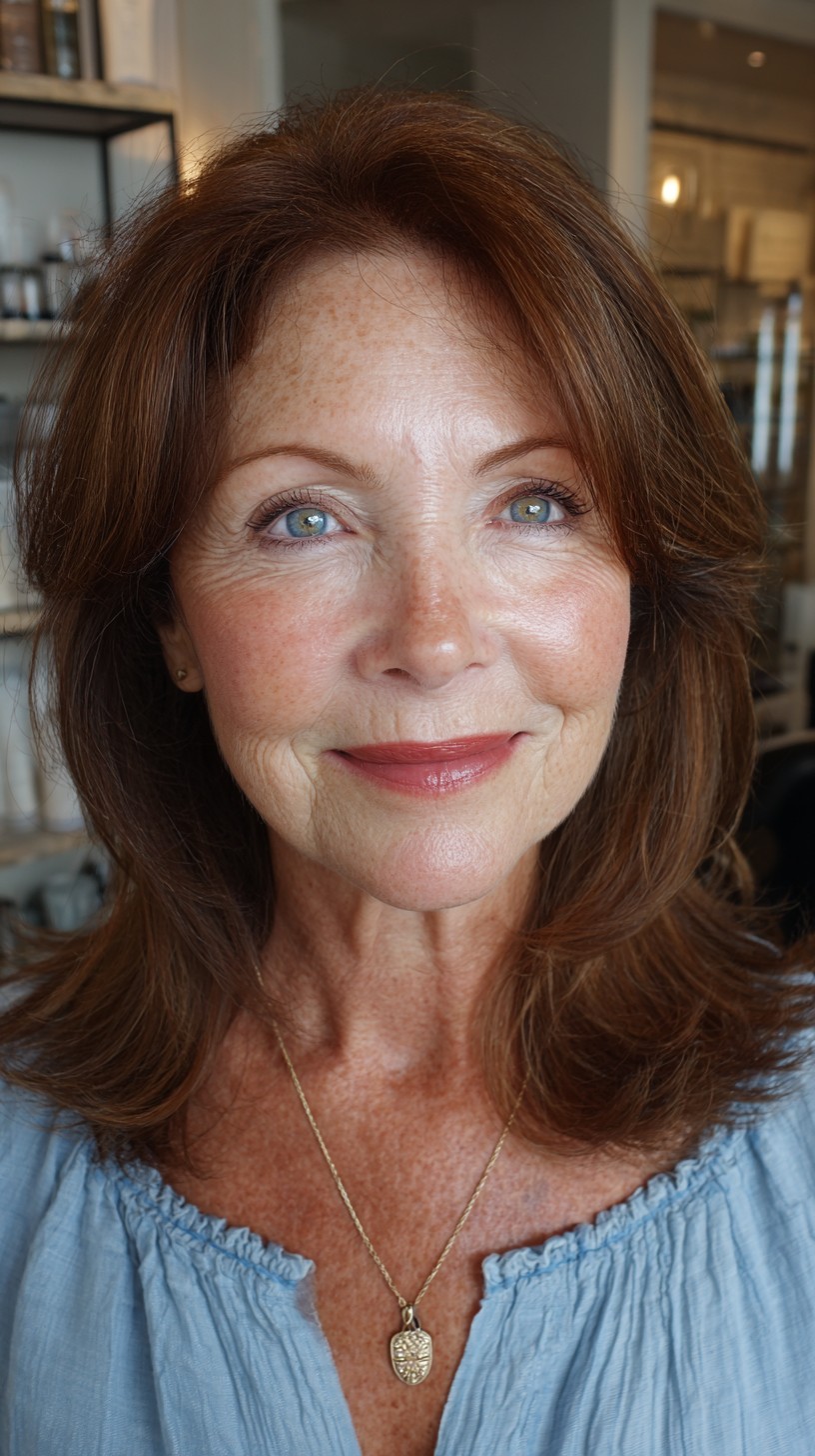 Vibrant Copper Layers with Soft Framing