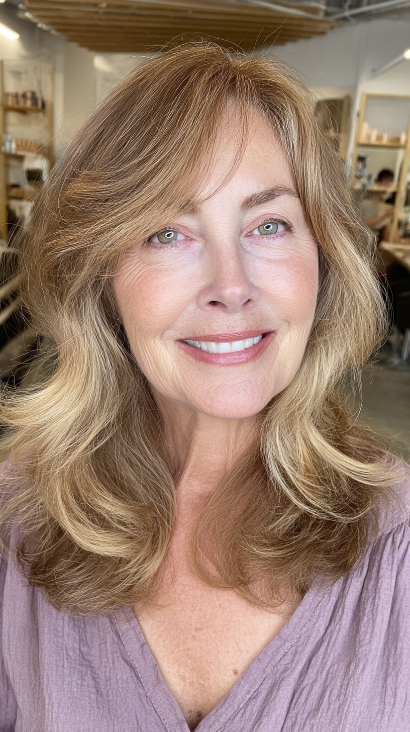 Light Golden Waves with Soft Layering