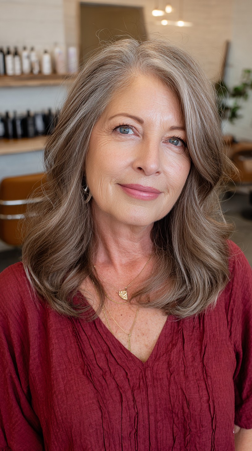 Elegant Silver Waves with Soft Contouring