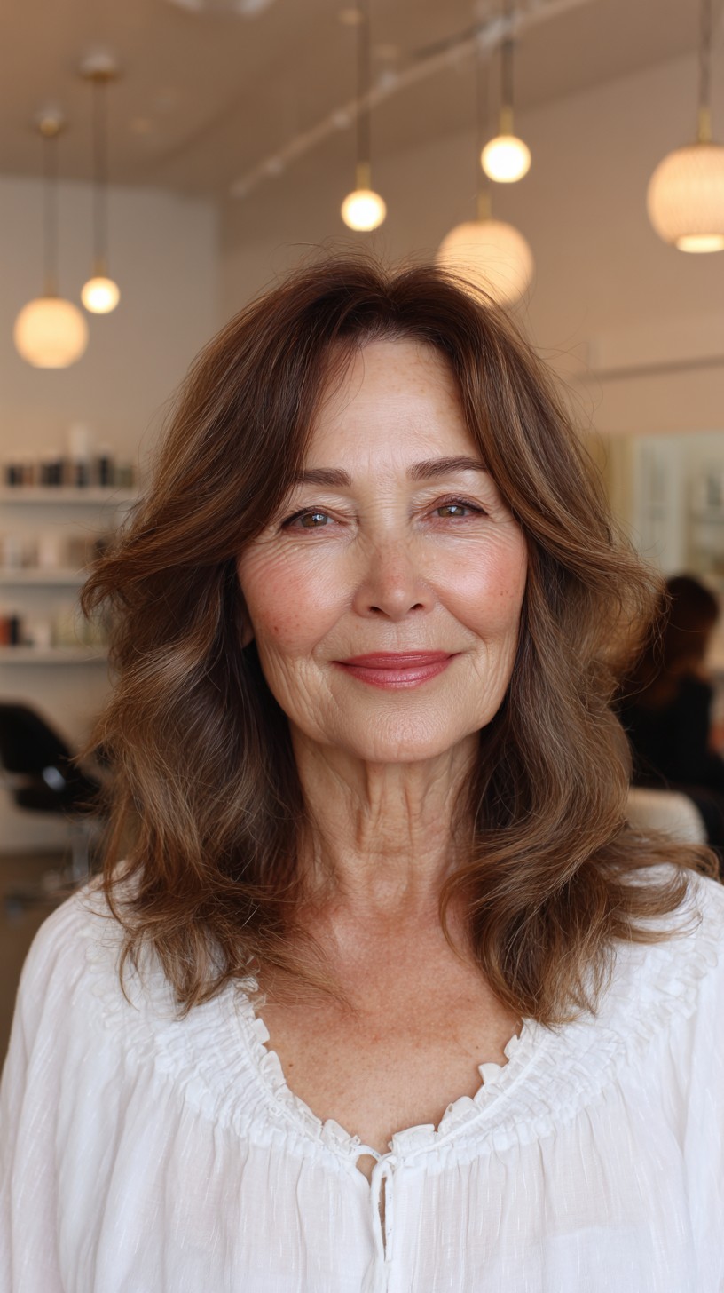 Rich Auburn Cascade with Soft Waves