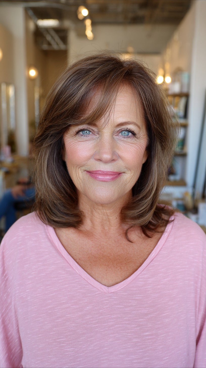 Effortless Chestnut Tousled Layers