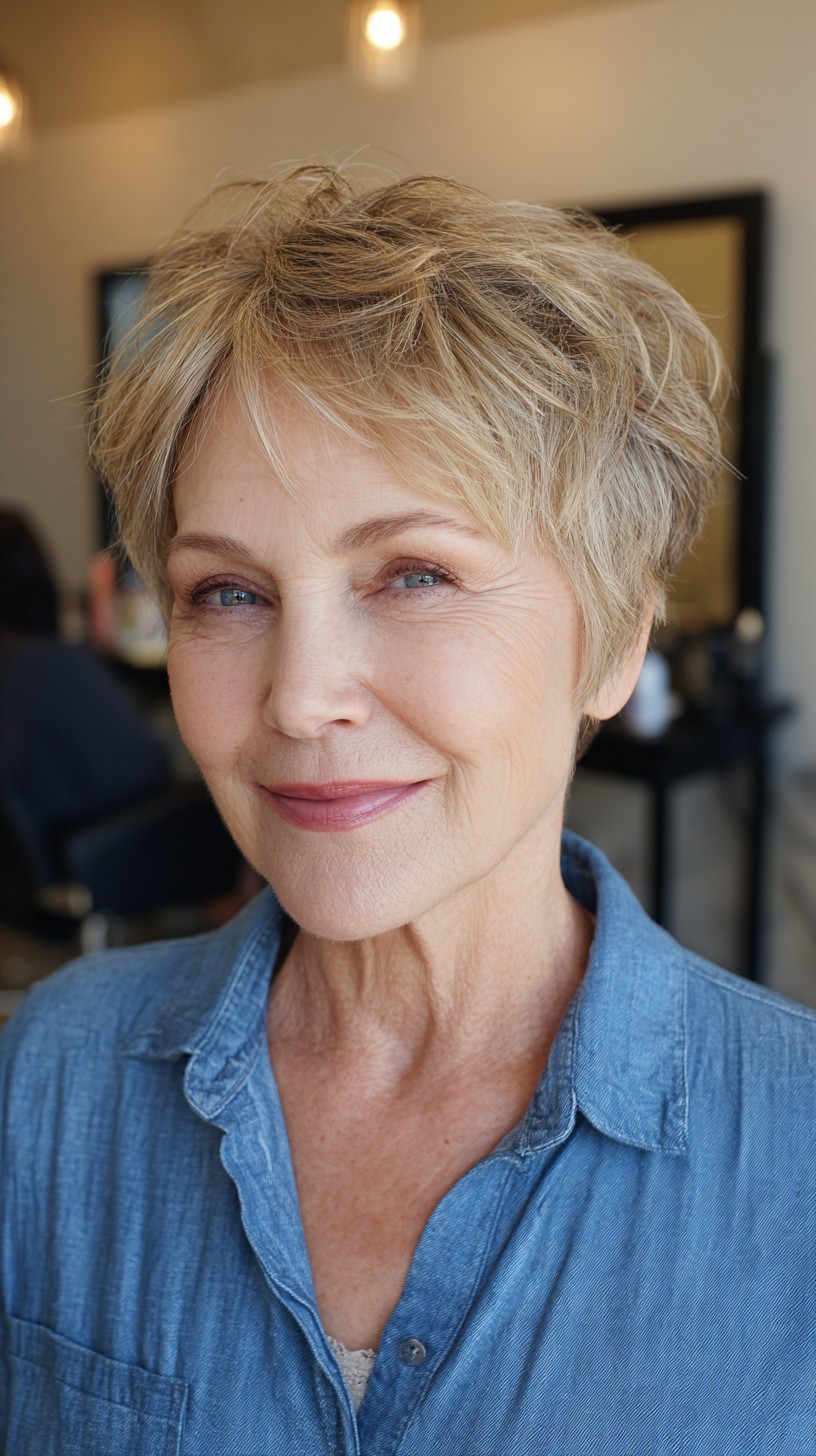 Dynamic Textured Pixie with Soft Highlights