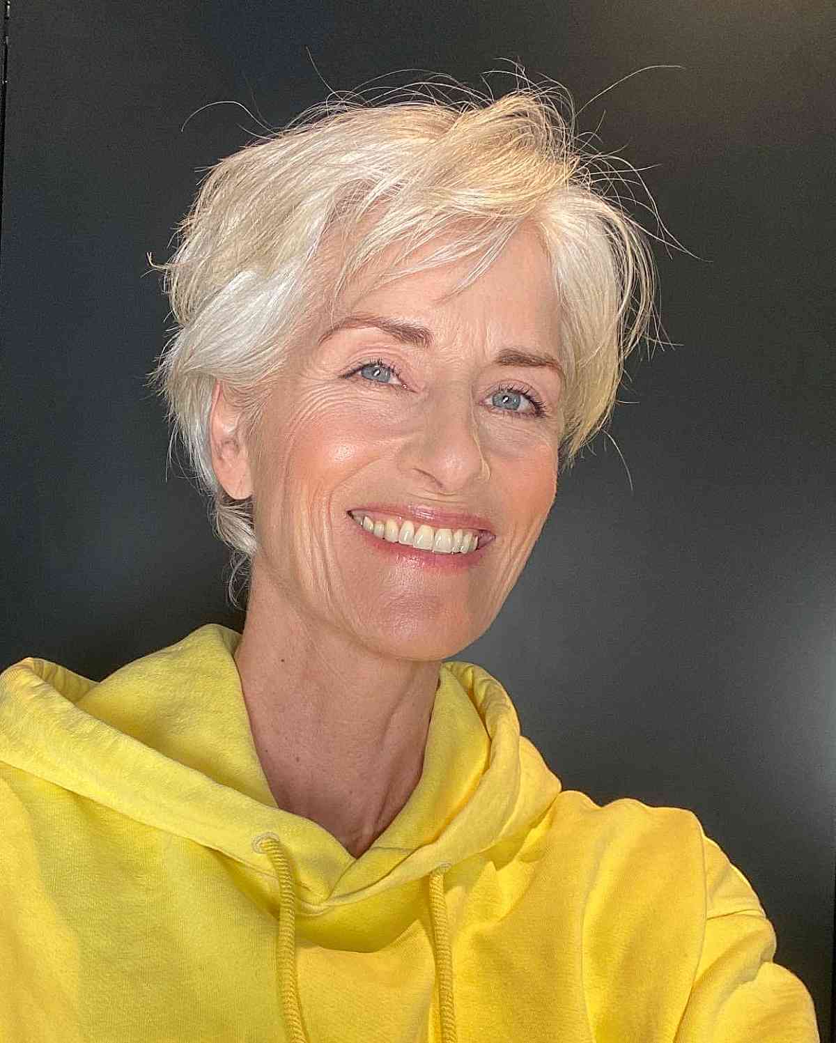 Wash-And-Wear Wavy Pixie for 60-Year-Olds