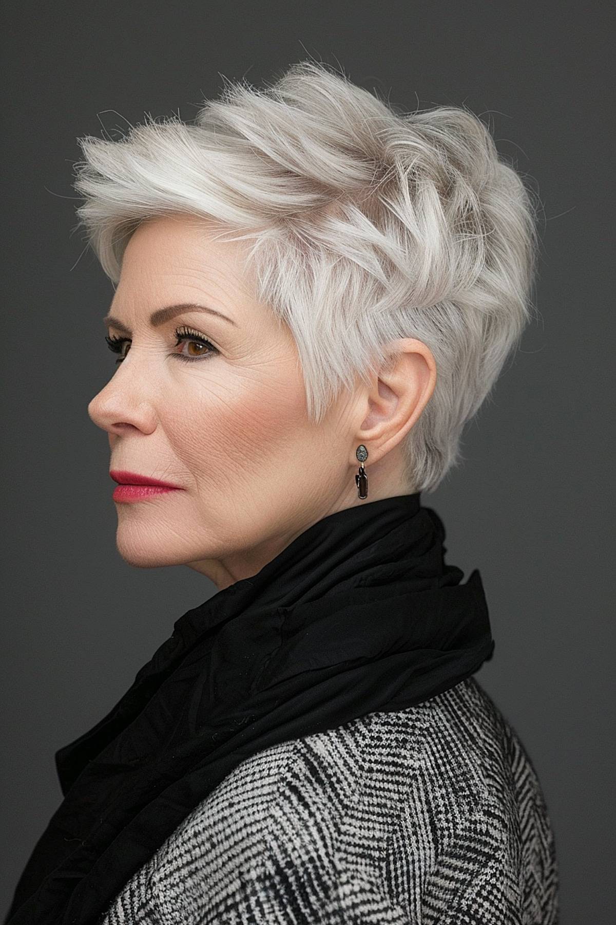 A textured crop with stacked layers and a frosty white colour