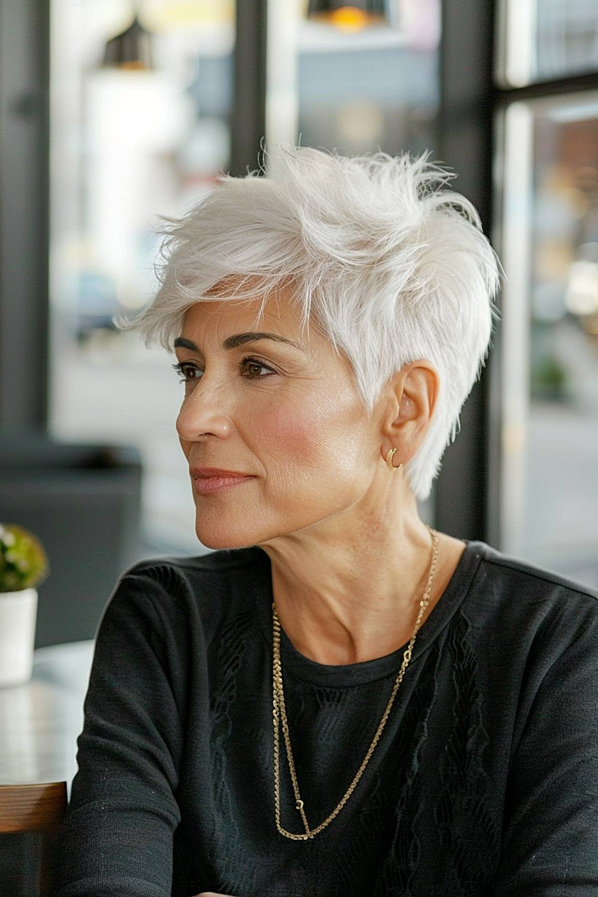 Sensational toothed pixie with frosted undertones