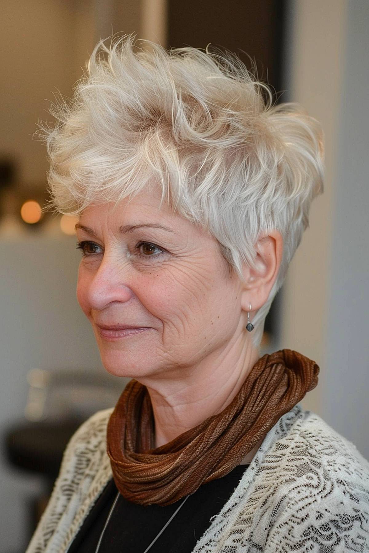 Short feathered crop with a pointed back