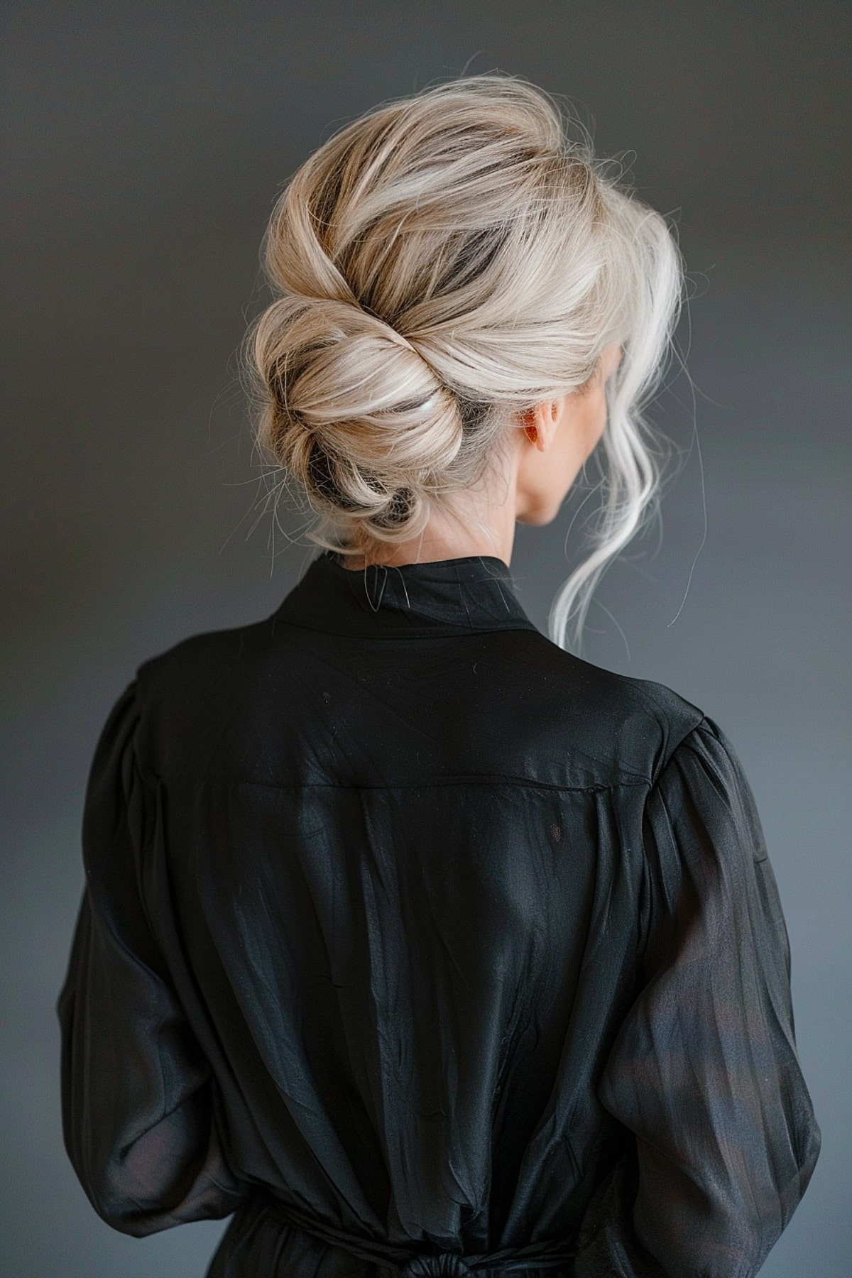 Updo hairstyle for women over 60