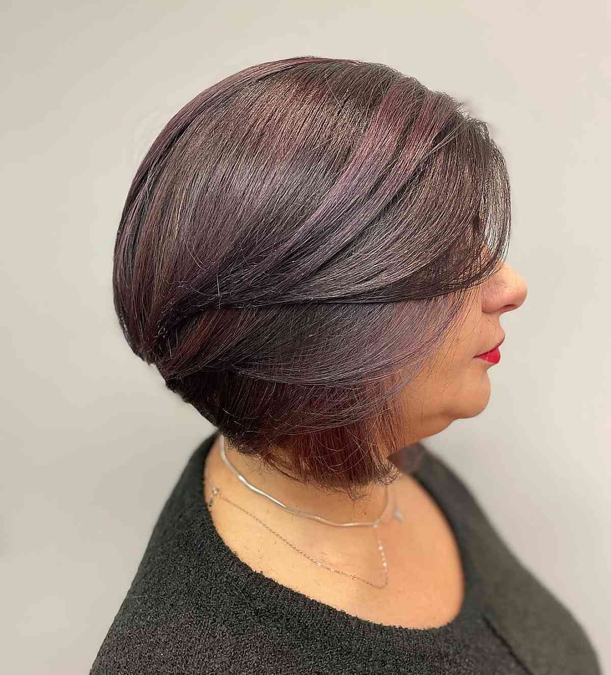 Muted eggplant highlights